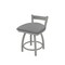Holland Bar Stool Co 18" Low Back Swivel Vanity Stool, Nickel Finish, Canter Grey Seat 82118AN007 - alternate 1